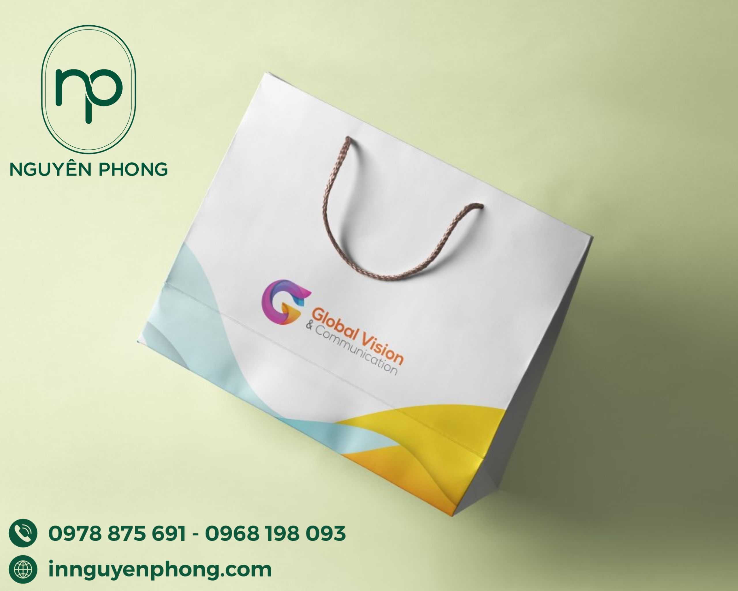 Mẫu túi giấy đựng sách in logo 